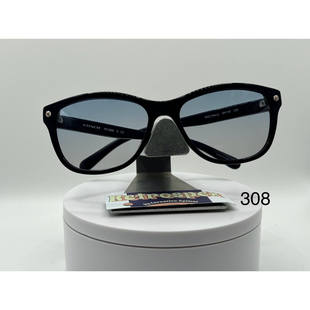 Vintage Eyeglasses NOS Cat Eye Blue/Grey Fade Navy Blue Frame Coach 6095 Y2K